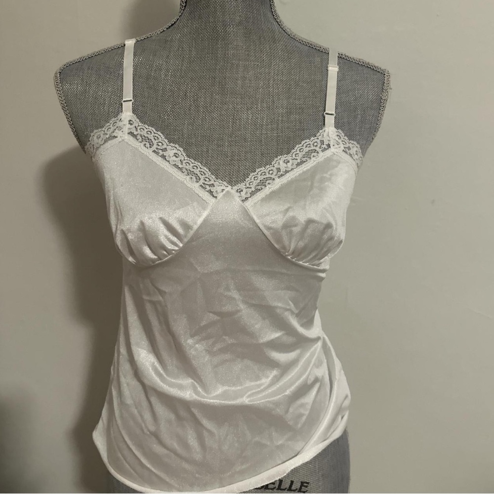 White Lace Trim Camisole